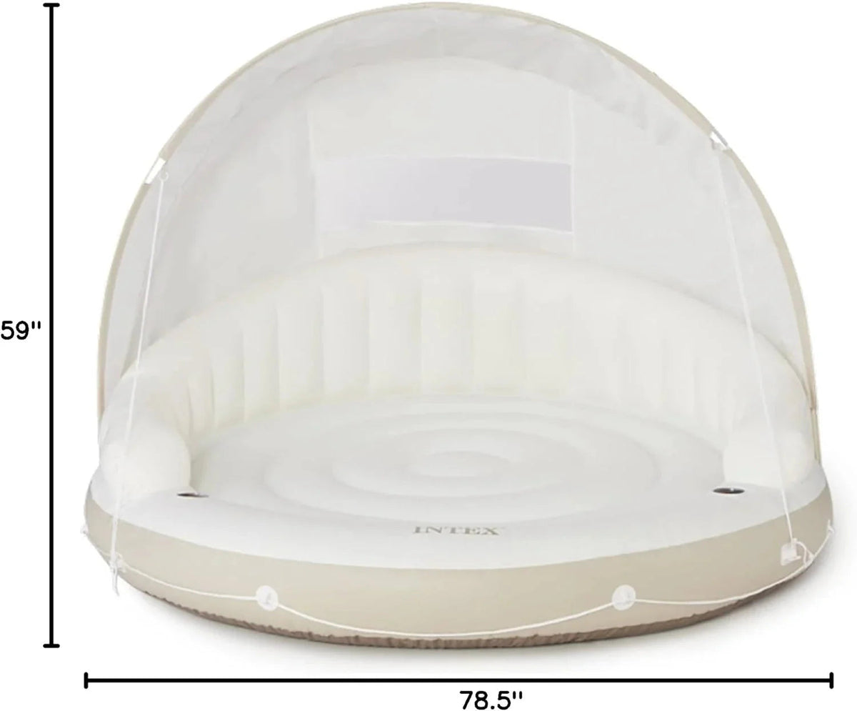 Intex Canopy Island Inflatable Pool Float, 78.5 x 59 inch, 440 lb Capacity - 58292EP