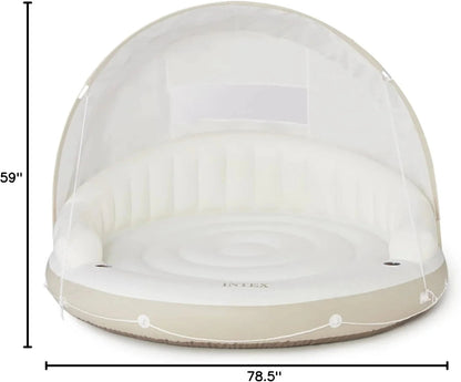 Intex Canopy Island Inflatable Pool Float, 78.5 x 59 inch, 440 lb Capacity - 58292EP