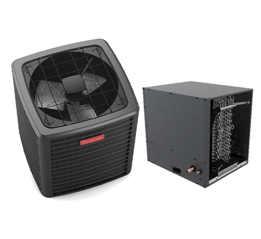 Goodman Multi-Family Series 1.5 Ton 14.3 SEER2 Air Conditioning Condenser And Horizontal Coil, 17.5 inch - GSXM401810 - CHPTA1822B4