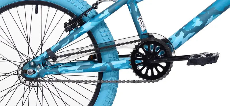 Kent Girls' BMX Bike, 20 inch, Turquoise Camouflage, Steel Frame, Ages 8-12 - Incognito