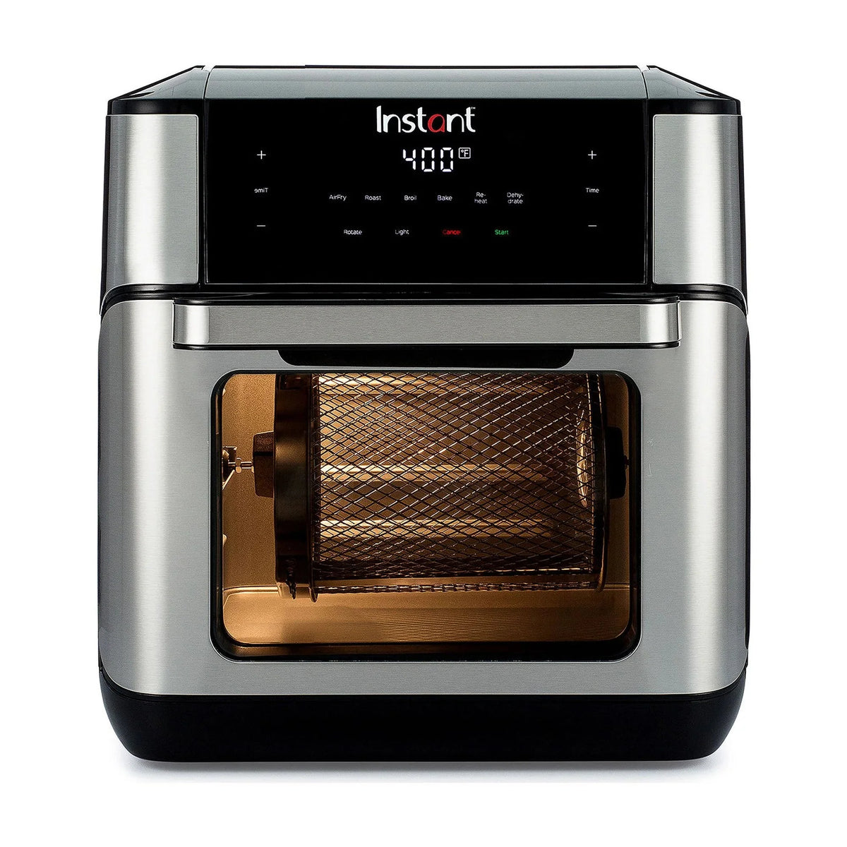 Instant Pot Vortex Plus 10-Quart Stainless Steel Air Fryer Oven, 7-in-1 - Black & Silver