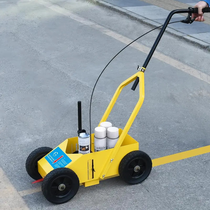 Yellow Striping Line Marking Machine, Adjustable 2 to 4 Inches