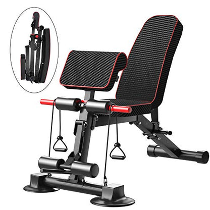 K KiNGKANG Adjustable Foldable Weight Bench - 7 Backrest Positions