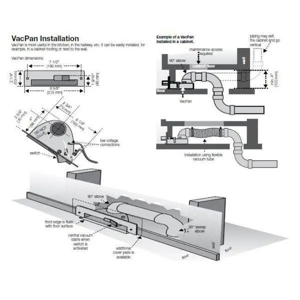 Husky Central Vacuum Automatic Dustpan Inlet Installation Kit - KIT-ACC-VP03