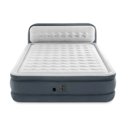Intex Dura-Beam Deluxe Queen Air Mattress With Headboard, 18 Inches - FBAINT64447ED